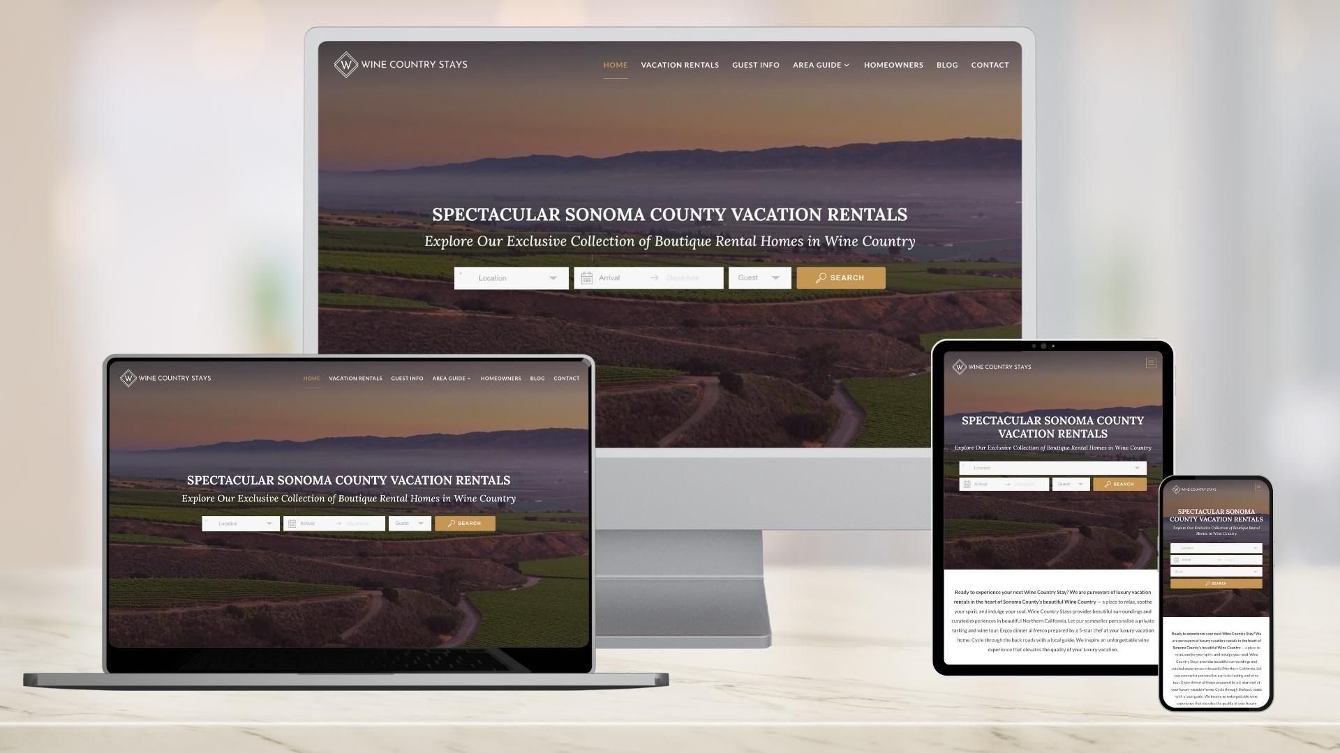 Responsive Website Design for Vacation Rentals